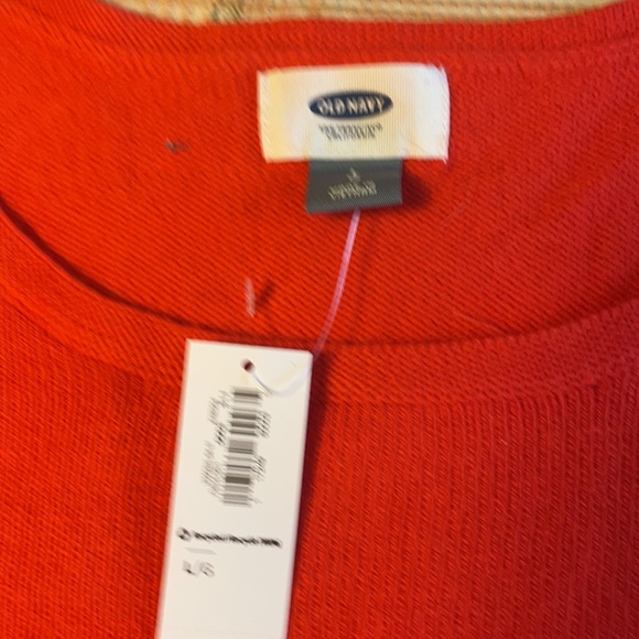 NWT Old Navy Slim Fit Thermal Tee Print Stretchy Long Sleeve T Shirt Top  LARGE - Picture 3 of 7